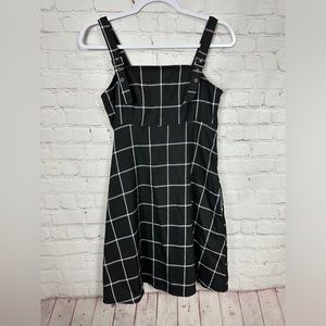Hot Topic black '90's Y2k grunge skater school girl adj strap short dress sz S